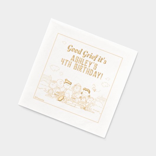 Peanuts | Charlie Brown en Gang Birthday Folie Servetten (Links)