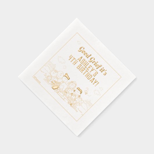 Peanuts | Charlie Brown en Gang Birthday Folie Servetten (Rechts)