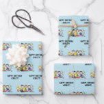 Peanuts | Charlie Brown en Gang Birthday Inpakpapier Vel<br><div class="desc">Voeg een nostalgisch tintje toe aan je cadeautje met de Peanuts Charlie Brown en Gang Birthday Wrapping Paper Sheets! Met Charlie Brown, Snoopy, Lucy, Linus en de rest van de Peanuts-bende, vangt dit levendige en vrolijke ontwerp de tijdloze charme van de iconische strip. De speelse illustraties en de kleurrijke lay-out...</div>