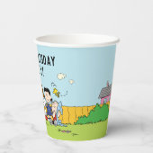 Peanuts | Charlie Brown en Gang Birthday Papieren Bekers (Achterkant)