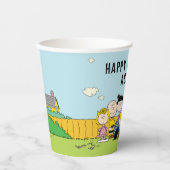 Peanuts | Charlie Brown en Gang Birthday Papieren Bekers (Voorkant)