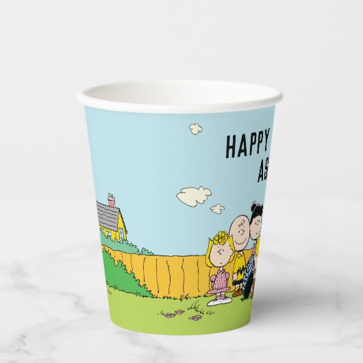 Peanuts | Charlie Brown en Gang Birthday Papieren Bekers (Voorkant)