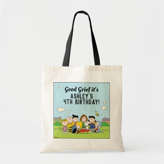Peanuts | Charlie Brown en Gang Birthday Tote Bag (Voorkant)
