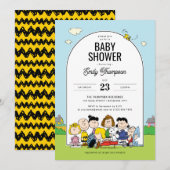 Peanuts | Charlie Brown & Gang - Arch Baby shower Kaart (Voorkant / Achterkant)