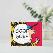 Peanuts | Charlie Brown Goed Verdriet Half & Half Briefkaart (Staand voorkant)
