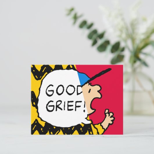 Peanuts | Charlie Brown Goed Verdriet Half & Half Briefkaart (Staand voorkant)