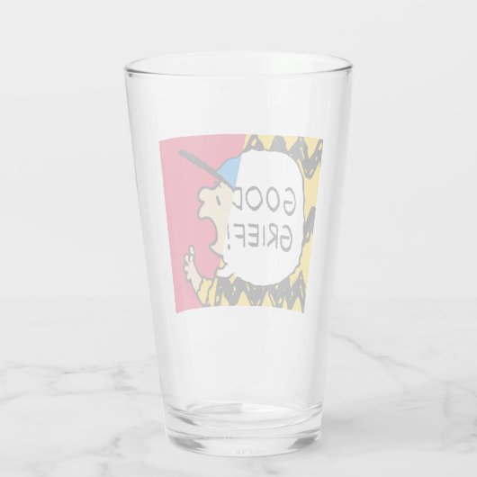 Peanuts | Charlie Brown Goed Verdriet Half & Half Glas (Achterkant)