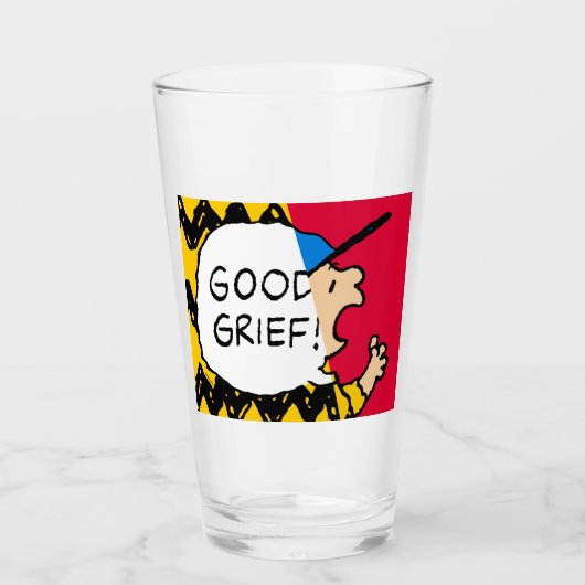 Peanuts | Charlie Brown Goed Verdriet Half & Half Glas (Voorkant)