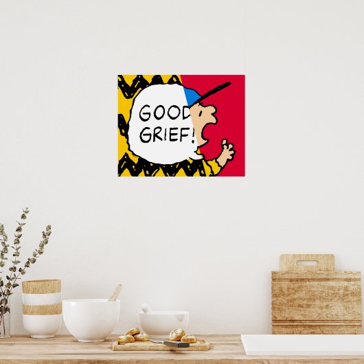 Peanuts | Charlie Brown Goed Verdriet Half & Half Poster (Keuken)