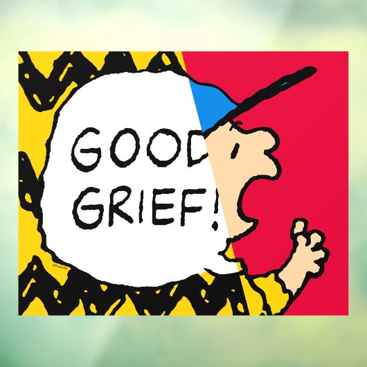 Peanuts | Charlie Brown Goed Verdriet Half & Half Raamsticker (Vel 3)