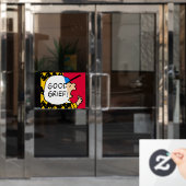 Peanuts | Charlie Brown Goed Verdriet Half & Half Raamsticker (Kantoordeur)