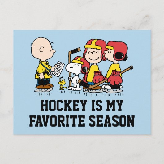 Peanuts | Charlie Brown hockeycoach Briefkaart (Voorkant)