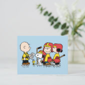 Peanuts | Charlie Brown hockeycoach Briefkaart (Staand voorkant)