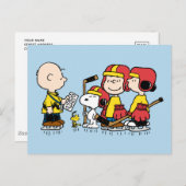 Peanuts | Charlie Brown hockeycoach Briefkaart (Voorkant / Achterkant)
