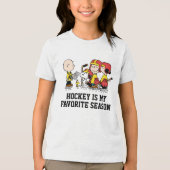 Peanuts | Charlie Brown hockeycoach Tri-Blend Shirt (Voorkant)