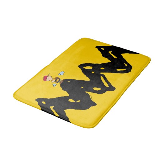 Peanuts | Charlie Brown Honkbal Badmat (Gekanteld)