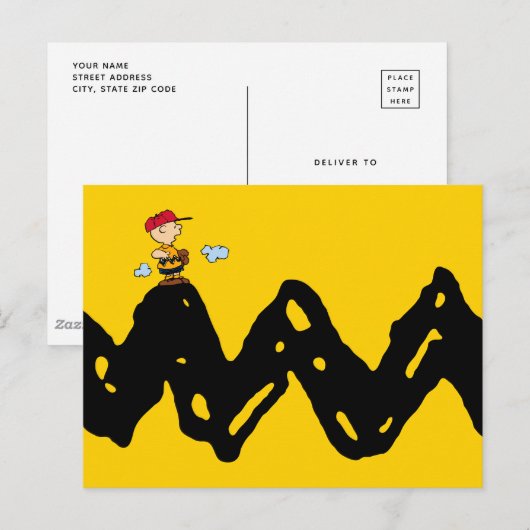 Peanuts | Charlie Brown Honkbal Briefkaart (Voorkant / Achterkant)
