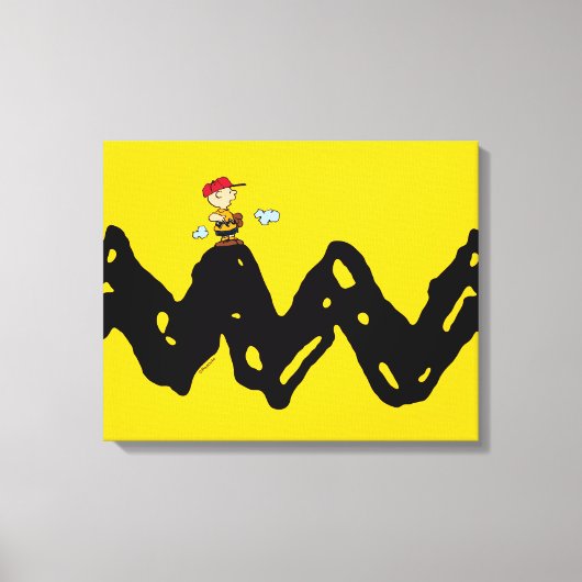Peanuts | Charlie Brown Honkbal Canvas Afdruk (Voorkant)