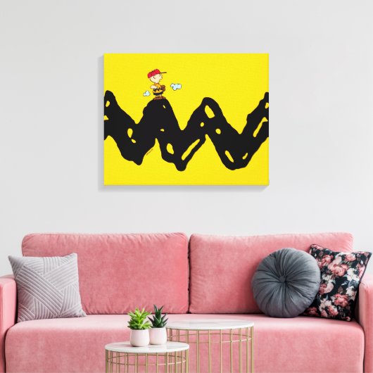 Peanuts | Charlie Brown Honkbal Canvas Afdruk (Insitu (Woonkamer))