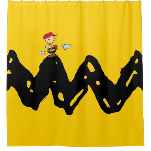 Peanuts | Charlie Brown Honkbal Douchegordijn (Voorkant)