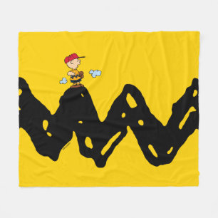 Peanuts Charlie Brown Honkbal Fleece Deken