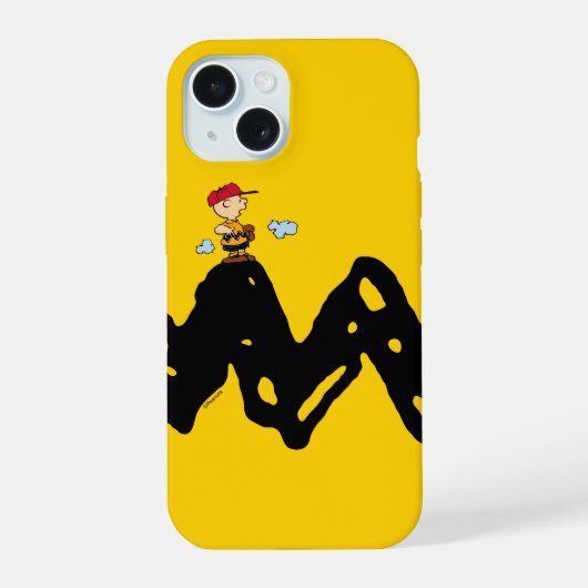 Peanuts | Charlie Brown Honkbal iPhone 15 Case (Achterkant)