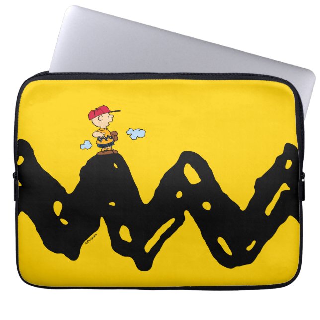 Peanuts | Charlie Brown Honkbal Laptop Sleeve (Voorkant)