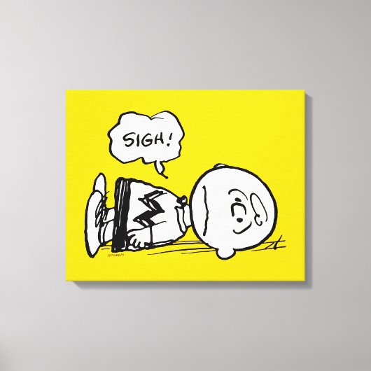 Peanuts | Charlie Brown is Down Canvas Afdruk (Voorkant)