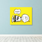 Peanuts | Charlie Brown is Down Canvas Afdruk (Insitu (Houten vloer))