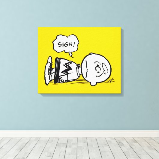 Peanuts | Charlie Brown is Down Canvas Afdruk (Insitu (Houten vloer))