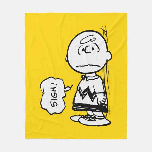 Peanuts | Charlie Brown is Down Fleece Deken (Voorkant)