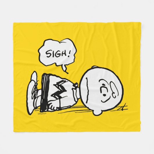 Peanuts | Charlie Brown is Down Fleece Deken (Voorkant (Horizontaal))