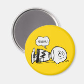 Peanuts | Charlie Brown is Down Magneet (Voorkant / Achterkant)
