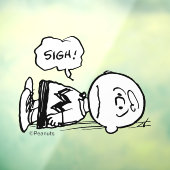 Peanuts | Charlie Brown is Down Raamsticker (Vel 3)