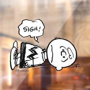 Peanuts Charlie Brown is Down Raamsticker