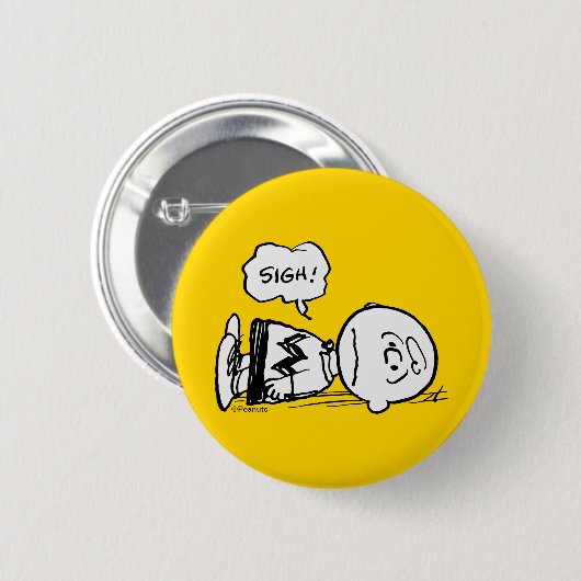Peanuts | Charlie Brown is Down Ronde Button 5,7 Cm (Voorkant /achterkant)