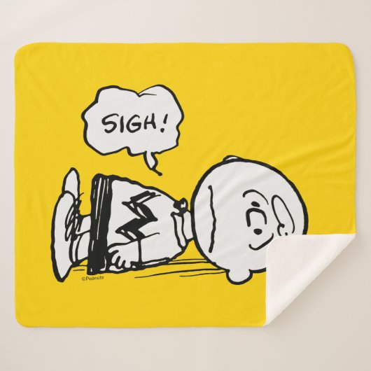 Peanuts | Charlie Brown is Down Sherpa Deken (Voorkant (horizontaal))