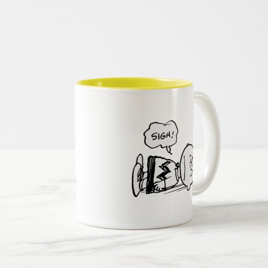 Peanuts | Charlie Brown is Down Tweekleurige Koffiemok (Voorkant rechts)