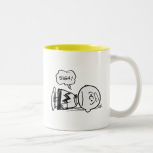 Peanuts   Charlie Brown is Down Tweekleurige Koffiemok