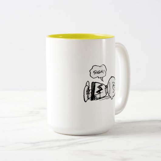 Peanuts | Charlie Brown is Down Tweekleurige Koffiemok (Voorkant rechts)