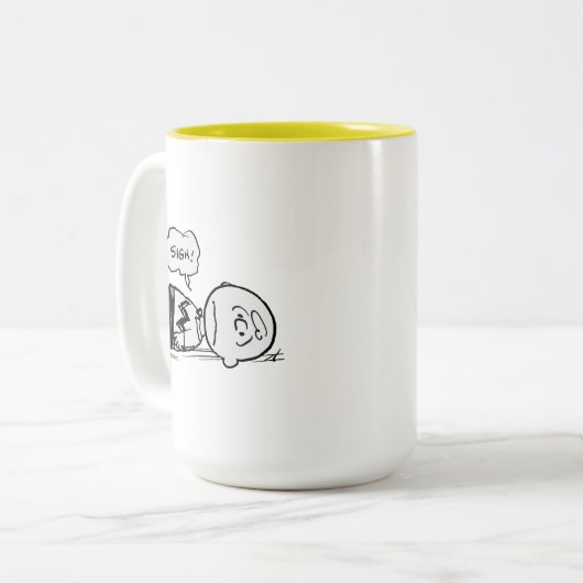 Peanuts | Charlie Brown is Down Tweekleurige Koffiemok (Voorkant links)