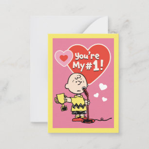 Peanuts   Charlie Brown Jij bent mijn #1! Notitiekaartje