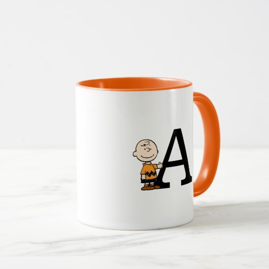 Peanuts | Charlie Brown Monogram A Mok (Voorkant rechts)