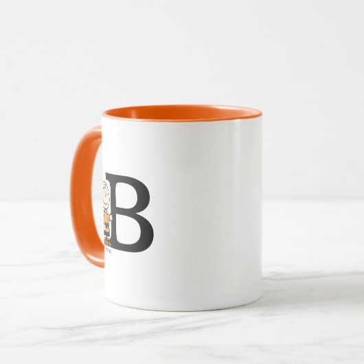 Peanuts | Charlie Brown Monogram B Mok (Voorkant links)