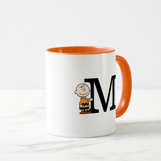 Peanuts | Charlie Brown Monogram M Mok (Voorkant rechts)