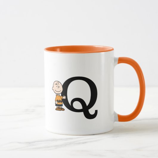 Peanuts | Charlie Brown Monogram Q Mok (Rechts)