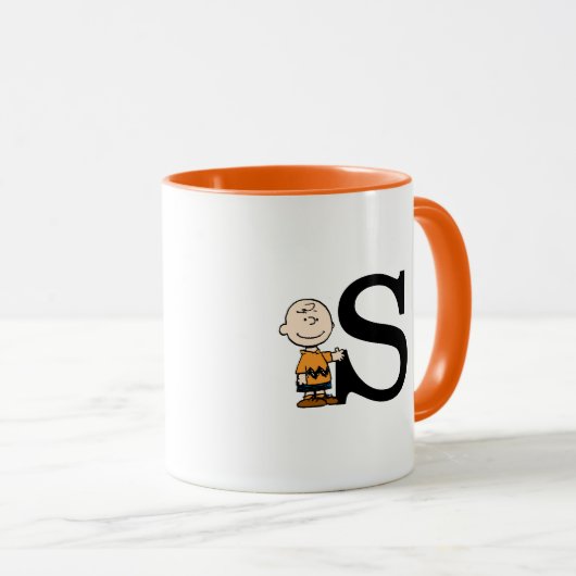 Peanuts | Charlie Brown Monogram S Mok (Voorkant rechts)