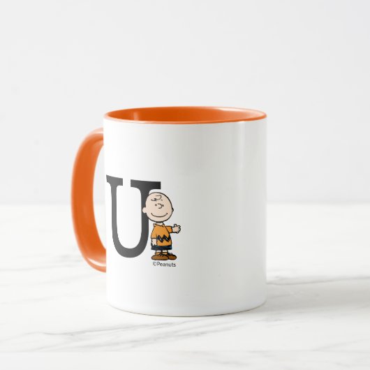 Peanuts | Charlie Brown Monogram U Mok (Voorkant links)