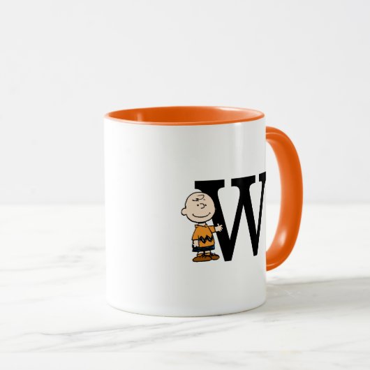 Peanuts | Charlie Brown Monogram W Mok (Voorkant rechts)