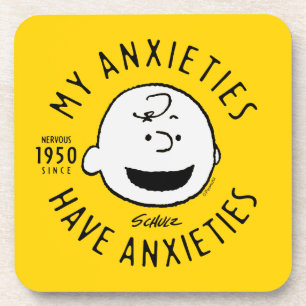 Peanuts   Charlie Brown Nervous Since 1950 Bier Onderzetter